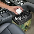 thumbnail image 4 of Xixirimido Car Trash Can Hanging Black Cat Colorful Floral Printed Trash Bin Leak-Proof Collapsible Car Garbage Bag, 2 Gal Large Capacity Multipurpose Storage Container, 4 of 8