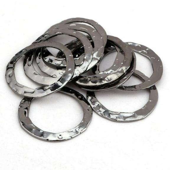 50pc Brass Linking Rings for Jewelry Accessories Ring Gunmetal 16x1mm Inner Diameter: 12.5mm DIY