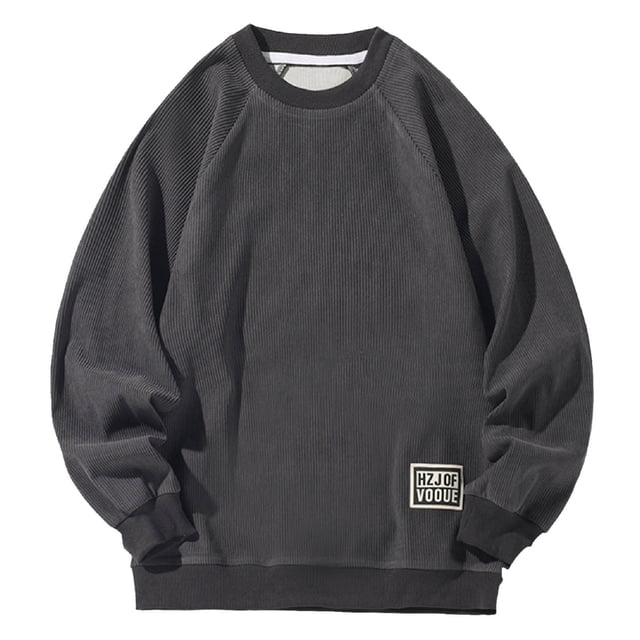 toraway Chandails en Molleton à Col Rond pour Hommes, Pull en Velours Côtelé Ample, Style Coréen, Grande Taille, Mode Décontractée, Sports, XXXXL