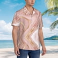 thumbnail image 5 of Balery Rose Gold Glitter Splatter Print Men's Hawaiian Shirts Short Sleeve Beach Shirt Relaxed Fit Vacation Button Down Shirts-X-Large, 5 of 9