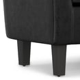 thumbnail image 3 of Simpli Home Austin 30 inch Wide Contemporary Tub Chair in Distressed Black Vegan Faux Leather, 3 of 9