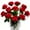 Red, variant on Morttic 12Pcs Roses Artificial Flowers Realistic Single Stem Flowers Silk Rose Bouquet for Wedding Party Office Home Decor (Red)