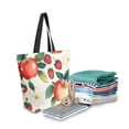 thumbnail image 2 of FORMRS Womens Canvas Tote Bag with Zipper Inner Pocket Shoulder Handbag, Strawberry Pattern, 2 of 7