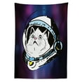 thumbnail image 3 of Ambesonne Cat Tablecloth Rectangular Table Cover, Kitten Astronaut Cosmic, 60"x90", Purple White, 3 of 4