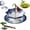 Celadon, variant on Umbrella Tea Infuser, Multi-Purpose Rotating Porcelain Loose Leaf Filter, Umbrella Tea Strainer for Kung Fu Tea, Coffee, Everyday Brewing (Grey Tea Strainer + Solid Wood Stand)