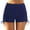 Dark Blue, variant on Women’s High Waist Ruched Swim Shorts, Drawstring Side Full Coverage Bikini Bottoms, Quick-Dry Beach Board Shorts, 7 Colors, Sizes S–XXL