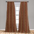 thumbnail image 5 of Ambesonne Tribal Curtains, Abstract Details Stripes, Pair of 28"x63", Multicolor, 5 of 5