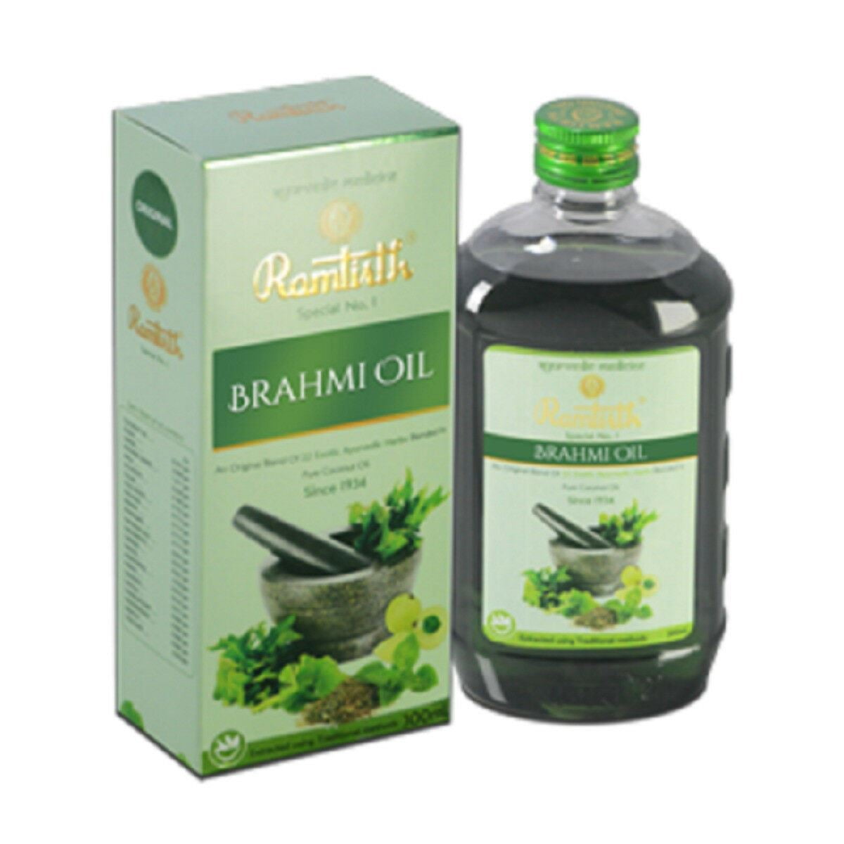 NEW! Ramtirth 300ml Brahmi Hair Oil 22 Exotic Herbs For Strong Roots Hair Loss NEW! Ramtirth 300ml Brahmi Hair Oil 22 Exotic Herbs For Strong Roots Hair Loss