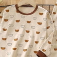thumbnail image 4 of masbird 2 Piece Girls Boys Pajamas Kids Long Sleeve Top and Pants Pajamas Pjs Fall Winter Sleepwear Set for 6-24 Months 2t 3t 4t 5t 6t 7t 8t 9t Toddler(Khaki,3-4 Y), 4 of 4