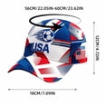 thumbnail image 2 of Cevemin USA 2026 Patriotic Flag Soccer Baseball Cap, Adjustable Sport Printed Sun Hat for Men Women Football Sports Fans Daily Outdoor Wear, 2 of 7