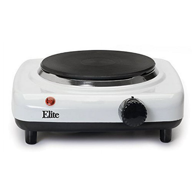 Elite Cuisine Single Cast Electric Burner Hot Plate - Black