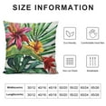 thumbnail image 5 of Creowell  Floral Throw Pillow Cushion Cover, Wild Tropical Orchid Flower Leaves Exotic Tropic Petals Picture, Decorative Square Accent Pillow Case,Fuchsia Forest Green 18x18in, 5 of 5