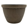 thumbnail image 2 of Classic Home & Garden 9.84 in. H X 13.78 in. D Plastic Jake Planter - Teak Planter Brown, 2 of 2