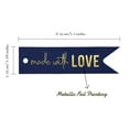 thumbnail image 5 of Inkdotpot Real Gold Foil Made With Love Text Tags Favor Hang Paper Tags 100 Pieces, 5 of 6