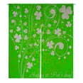 thumbnail image 1 of EREHome Vert Trèfle Japonais Noren Rideau Porte Porte Fenêtre Traitement Rideaux Coton Lin Rideau Taille 105x120 cm, 1 of 1
