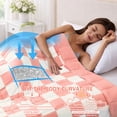 thumbnail image 4 of Teler Checkered Weighted Blanket for Adults 20 lbs, Soft Cooling Heavy Blanket for Sofa Bed, 60" x 80", Pink, 4 of 8