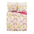 thumbnail image 5 of Urban Playground Kids and Teens Rainbows and Suns Pink 3-Piece Quilt Set, Full/Queen, 5 of 8