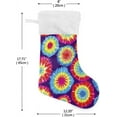 thumbnail image 2 of Yellow Red Tie Dye Christmas Stockings, Christmas Presonalized Large Stocking Sock, Set of 2 Xmas Party Winter Decor Candy Bag Family Holiday Gift, 17.7 Inch, 2 of 7
