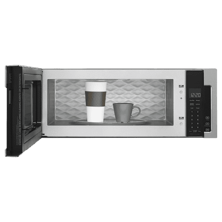 Whirlpool - 1.1 Cu. Ft. Low Profile Over-the-Range Microwave Hood Combination - Stainless Steel