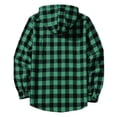 thumbnail image 4 of Horkkom Button Down Shirts for Women Flannel Plaid Print Hoodies Shirts Fall Casual Loose Tops S, 4 of 4