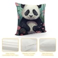thumbnail image 4 of Panda Cushion Case Cute Panda Throw Pillow Covers for Boys Girls Cartoon Decorative Pillowcase Flower Pattern Home Decor, 4 of 5