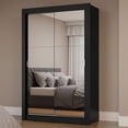 thumbnail image 2 of Ropero Closet Madesa Vivare Plus 2 Puertas 2 Espejos Negro 1, 2 of 5