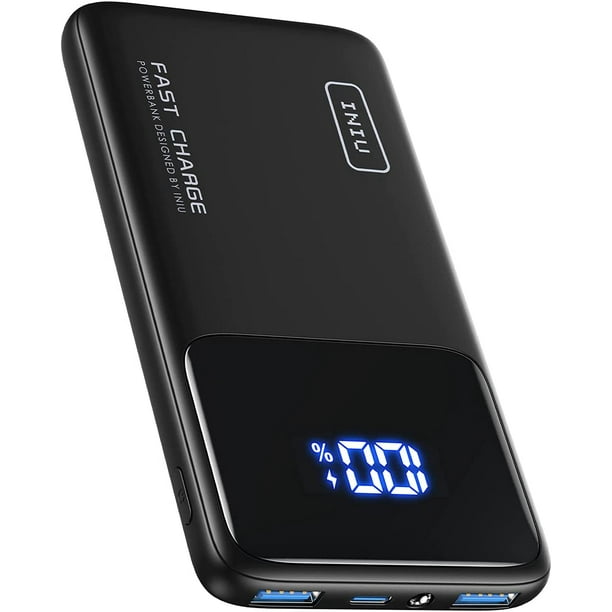 Mini Batterie Externe 10000mAh Ultra Compact Power Bank 2 USB Ports de 2.4A  Charge Rapide Batterie de Secours Chargeur Portabl[50]