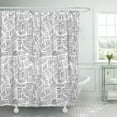 thumbnail image 1 of ABPHQTO Cortina de ducha de poliéster con estampado de líneas florales dibujadas a mano 152x180 cm ABPHQTO PKNMT60x72Shower-1618, 1 of 2