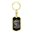 thumbnail image 4 of Tarot Card Strength Card Keychain Dog Tag Stainless Steel or 18k Gold, 4 of 16