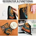 thumbnail image 7 of GZHJMY Spooky Masked Man Comes Out of A Pumpkin Kitchen Dish Towels 6 Piece -Absorbent Soft Dishcloths Towels Reusable Hand Towels Quick Drying Cleaning Cloth, 18" x 28" Washcloths Decorative Towels, 7 of 7