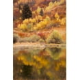 thumbnail image 2 of Murdock, Ramona 17x24 Black Ornate Wood Framed with Double Matting Museum Art Print Titled - Hillside Reflection, 2 of 4
