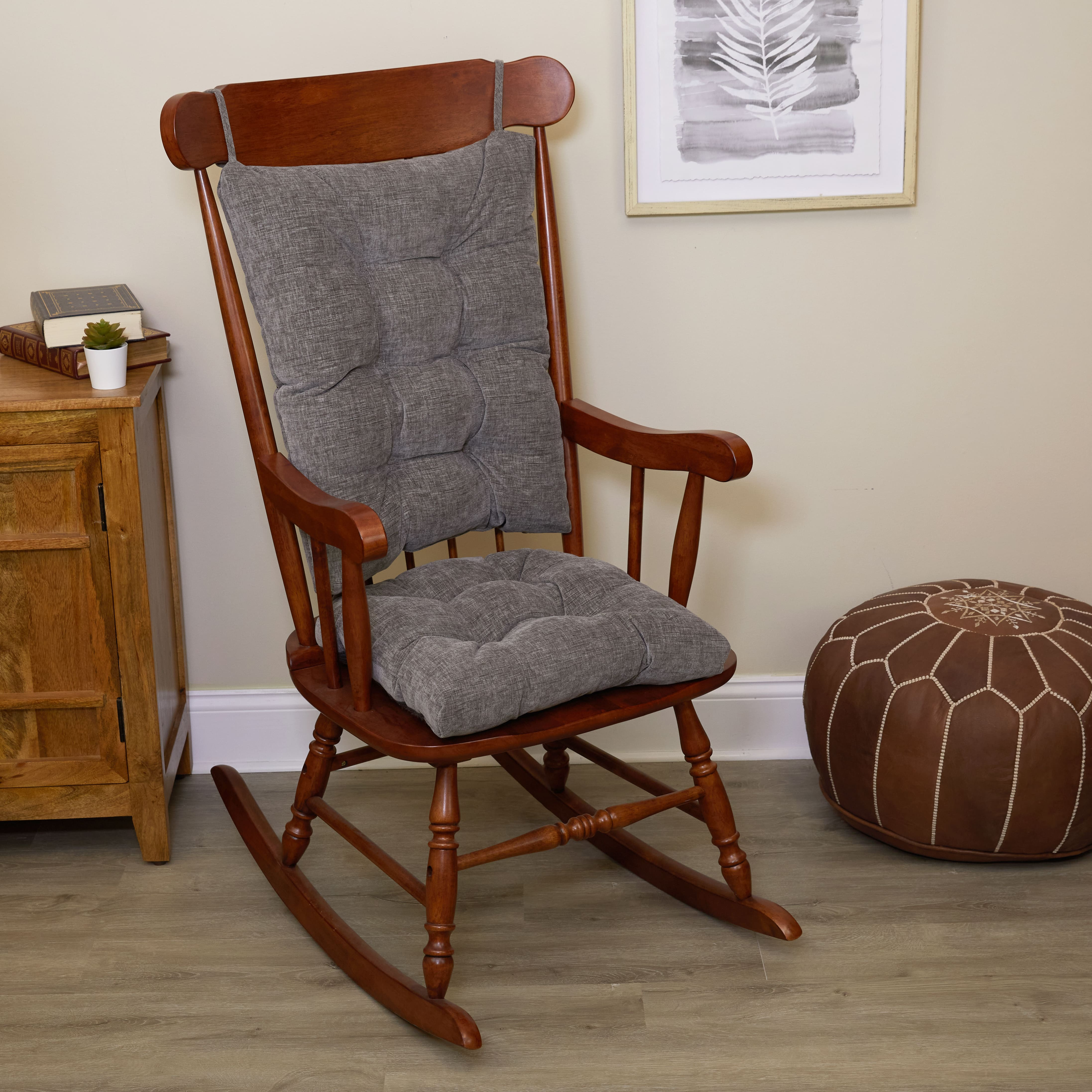 Non-Slip, Gripper Plush Rocking Chair Cushion Set