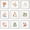 Distressed White, variant on 8x8 Picture Frame Set of 9, Photo Gallery Wall Frame Set, Display Pictures 4 x 4 with Mat or 8x8 Without Mat, Square Frame Picture Frames Collage Wall Decor, Red