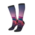 thumbnail image 2 of Fotbe Sunset Truck Highway print Women's Men's Novelty Crew Socks Cotton Socks Knee High Socks for Walking,Running,Nurses,Pregnancy, 2 of 8