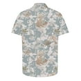 thumbnail image 4 of ZCFZJW Men's Hawaiian Shirts Lightweight Short Sleeve Summer Button Down Beach Shirt for Men Vintage Tropical Leaves Print Hawaiian Shirt Tops Blue XL, 4 of 5