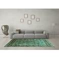 thumbnail image 3 of Ahgly Company Indoor Rectangle Oriental Turquoise Blue Industrial Area Rugs, 2' x 3', 3 of 4