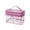 Pink, variant on Transparent Double Layer Makeup Bag, Silver With Padded Interior For Cosmetic Storage Ideal For Travel Daily Use Organize Makeup Brushes Lipsticks Foundations Skincare