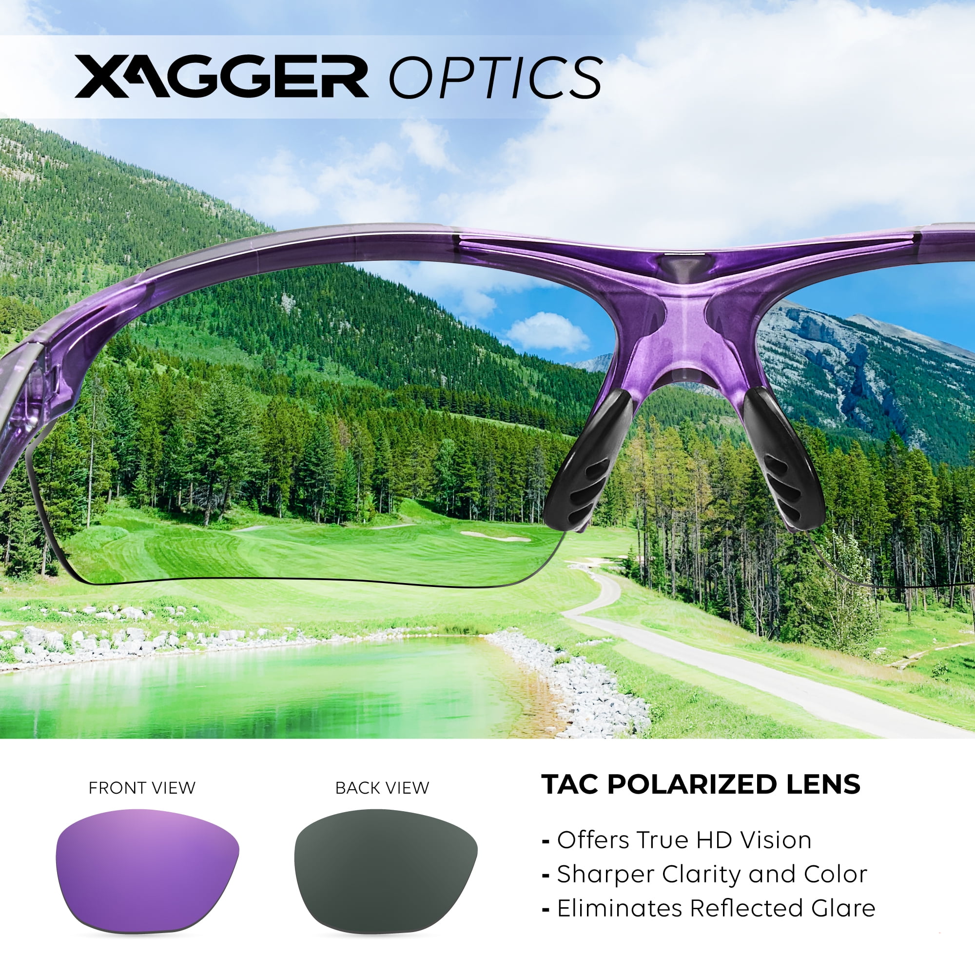 Xagger Youth Polarized Sports Sunglasses for Boys Girls Age 8-14 Kids Teens  Baseball Softball TR90 Frame Glasses White