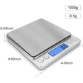 thumbnail image 2 of Rirool Kitchen Scale 1000g/0.1g, High Accuracy Mini Pocket Digital Scale with LCD Display, Measures g/OZ, Tare Function, 2 Trays for Cooking, Baking (Batteries Not Included), 2 of 8