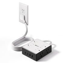 8 Outlet Power Strip Surge Preotector with 4 USB Ports, (2 USB-C ), 5FT Long Extension Cord, Wall Outlet Plug Extender