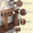 thumbnail image 5 of Console Table with Storage, Entry Table with Sliding Door, Wood Sofa Table for Hallway Living Room, 5 of 8