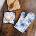 thumbnail image 5 of Pioneer Flower Kitchen Oven Mitt and Pot Holder Sets 2 Pcs for Baking, Cooking and Grilling, Heat Resistant Up To 392 °F, 5 of 6