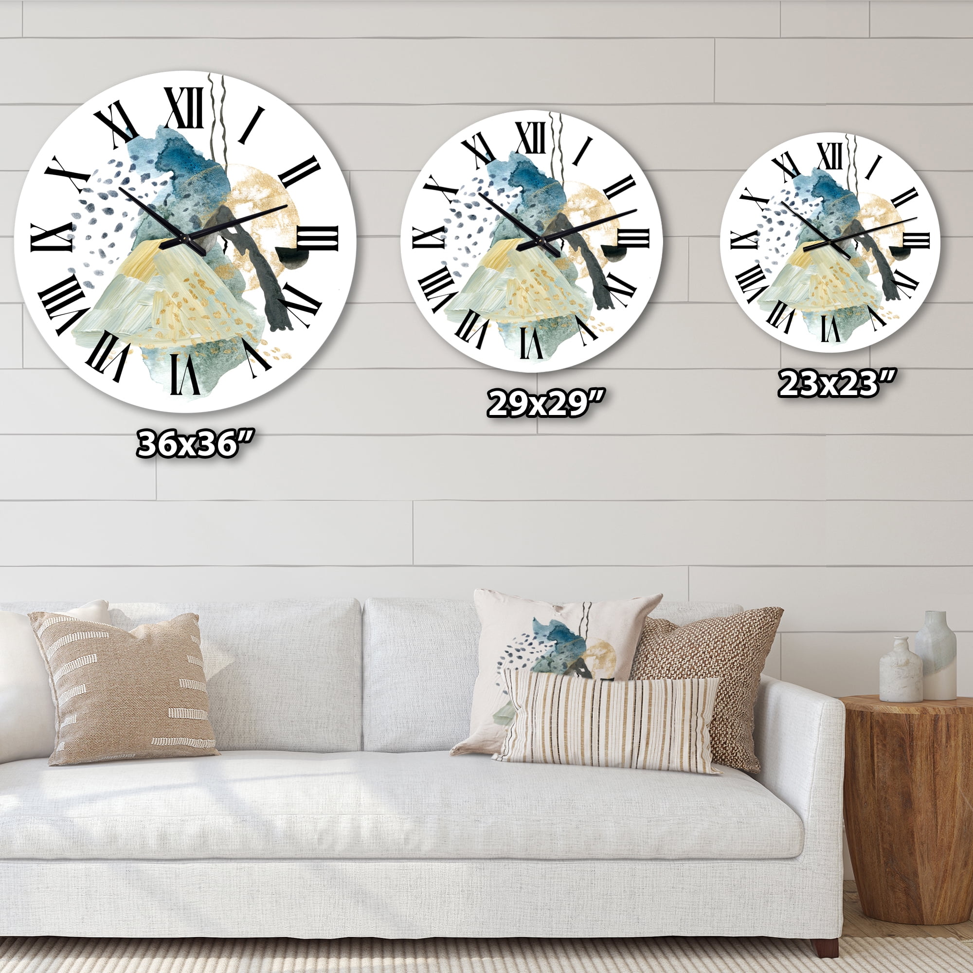 Designart 1 in Modern,Contemporary Wall Clock