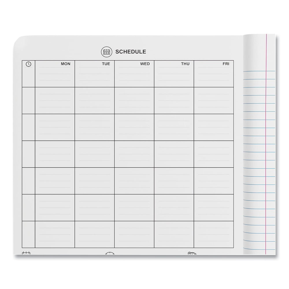 Universal Wide Rule Composition Notebooks, Black Marble, 100 Sheets, 6 Pack