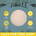 thumbnail image 4 of FabricLA Latte Faux Fur Tree Skirt Cut - 60-Inches with Rounded Edges (No Backing) for Christmas, 4 of 8