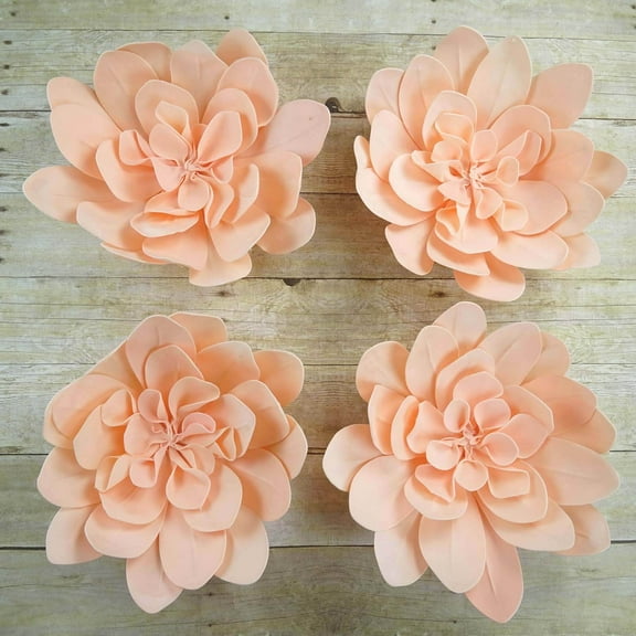 Efavormart 4 Pack 16" Blush Real Feel Foam Daisy Flowers For Walls Backdrops Centerpieces Arrangements Party Home Decoration