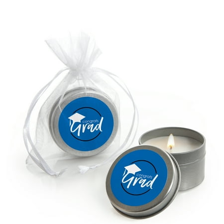 Blue Grad - Best is Yet to Come - Candle Tin Royal Blue Graduation Party Favors (Set of 12)