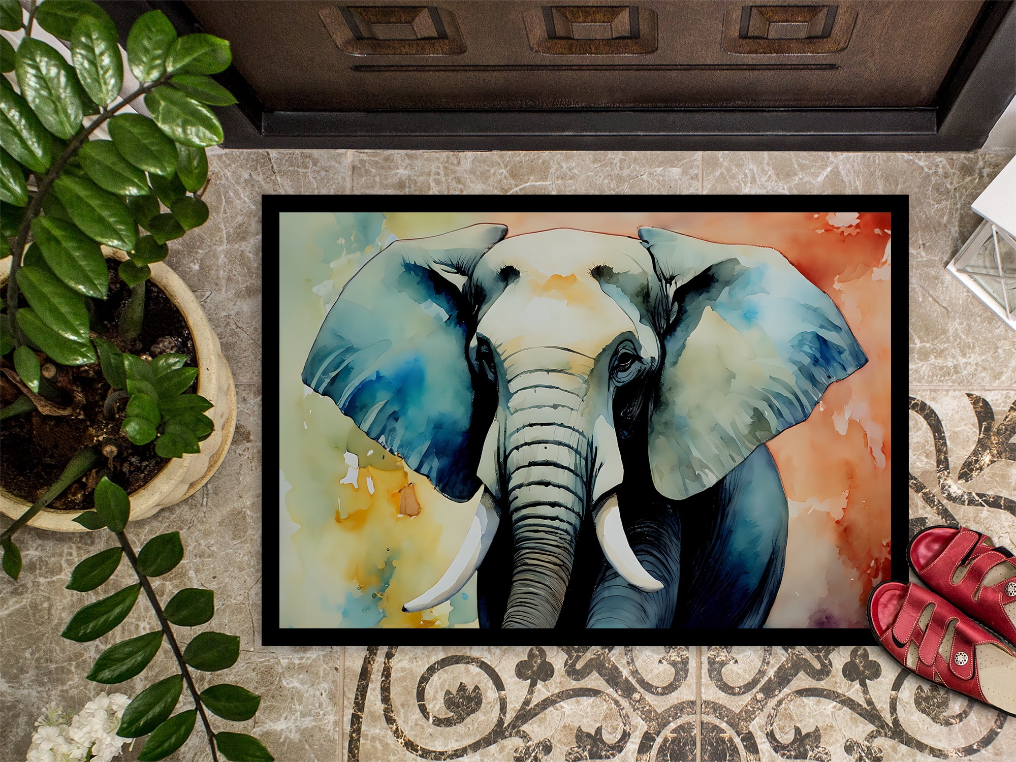 Elephant Doormat 27 in x 18 in