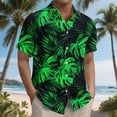 thumbnail image 2 of Yteetum Hawaiian Shirt for Men Short Sleeve T Shirts Floral Print Hawaiian Casual Button Down Short Sleeve Lapel Beach Summer T-Shirts, 2 of 7