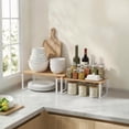 thumbnail image 2 of SONGMICS Especiero, Juego de 2 Estantes Apilables para Cocina, Almacenamiento de Especias, Blanco y Beige, 2 of 8